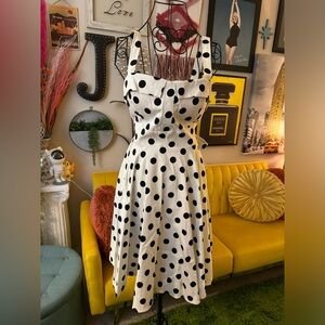 Merry Marilyn Polka Dot Pinup Dress